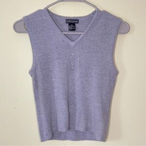 Takeout Blue Gray Sleeveless Knit Top 90s Y2K Vest